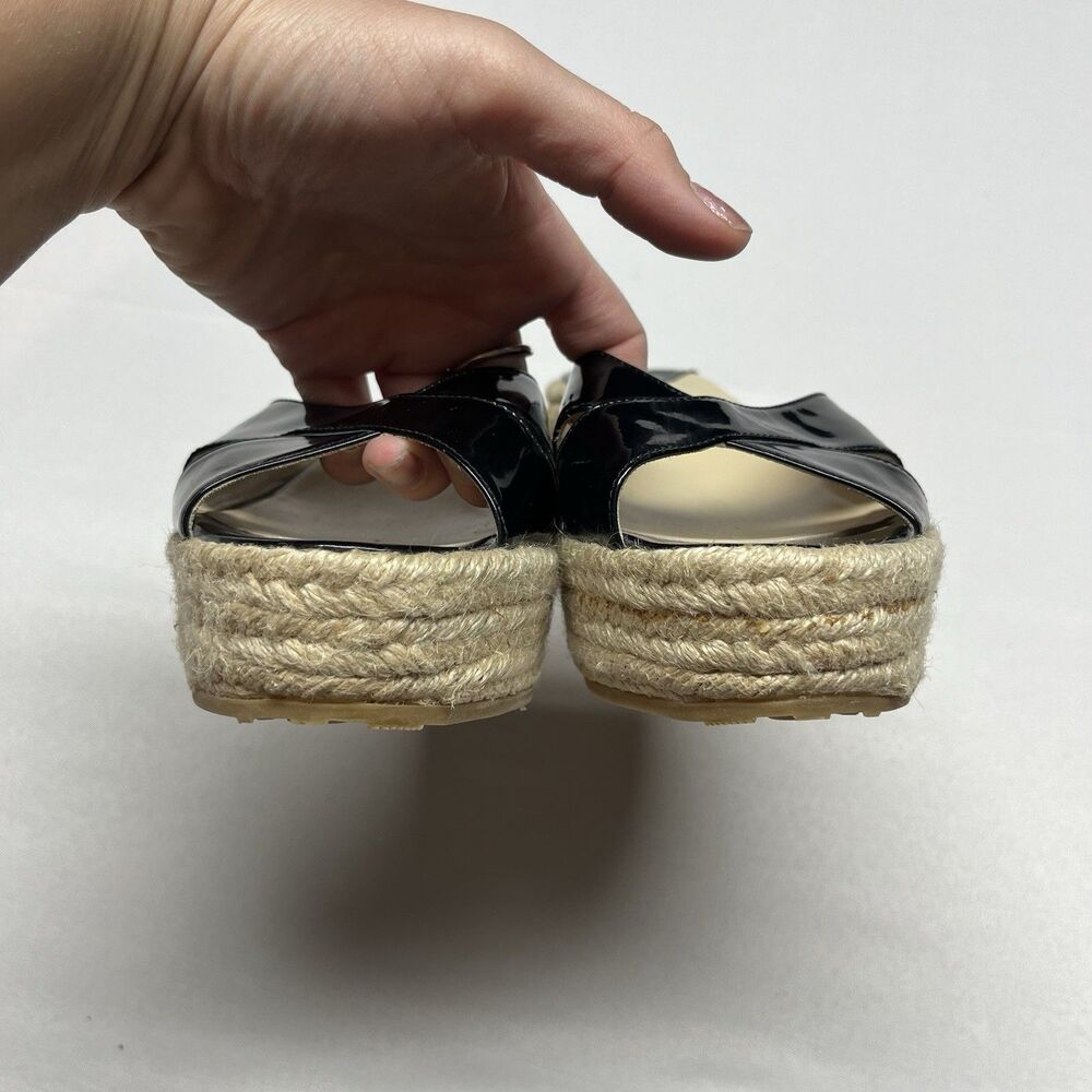 Jimmy Choo Black Platform Espadrille Sandals - Picture 6 of 10